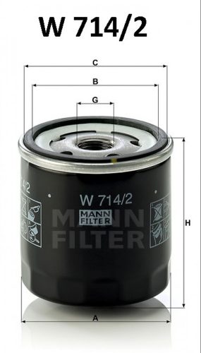 Mann-Filter olajszűrő W714/2