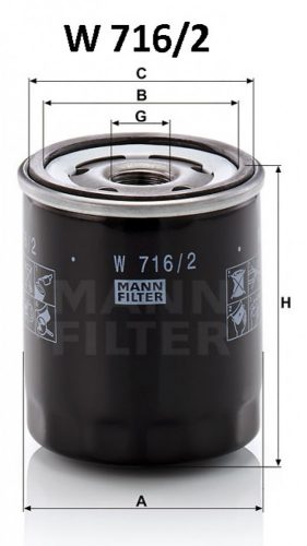 Mann-Filter olajszűrő W716/2