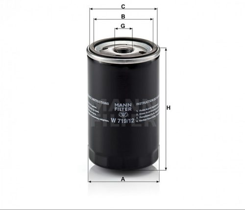 Mann-Filter olajszűrő W719/12