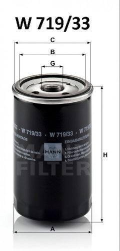 Mann-Filter olajszűrő W719/33