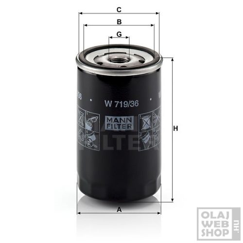 Mann-Filter olajszűrő W719/36