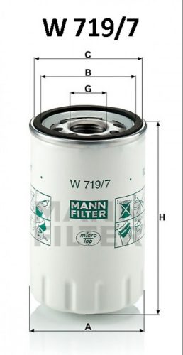 Mann-Filter olajszűrő W719/7