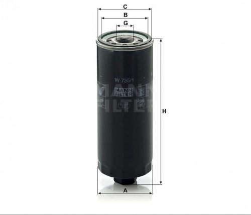 Mann-Filter olajszűrő W735/1