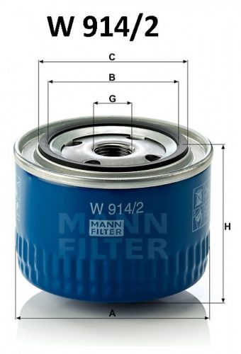 Mann-Filter olajszűrő W914/2