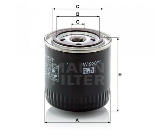 Mann-Filter olajszűrő W920/11