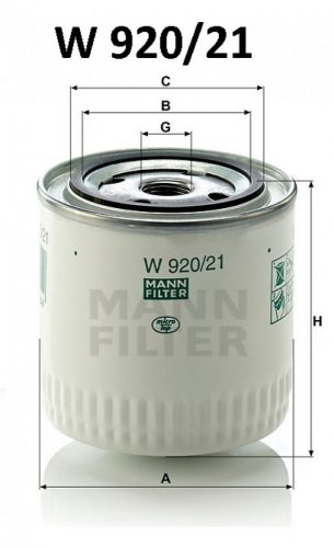 Mann-Filter olajszűrő W920/21