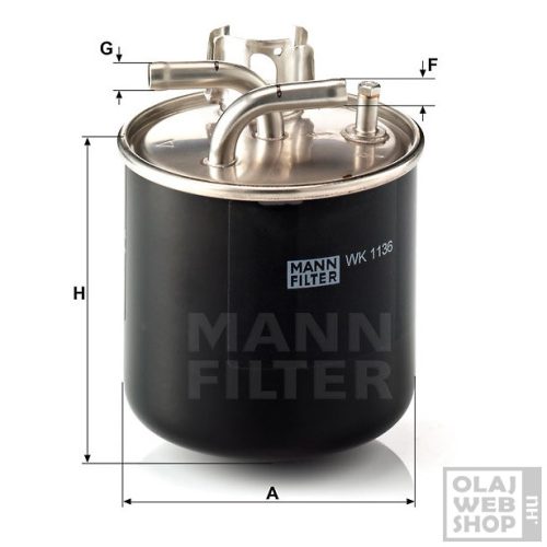 Mann-Filter üzemanyagszűrő WK1136