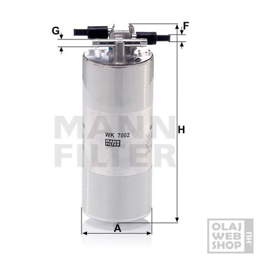 Mann-Filter üzemanyagszűrő WK 7002