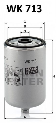 Mann-Filter üzemanyagszűrő WK713