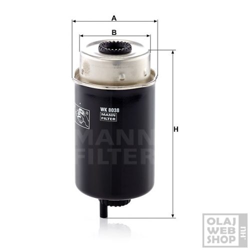 Mann-Filter üzemanyagszűrő WK8038