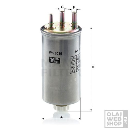 Mann-Filter üzemanyagszűrő WK8039