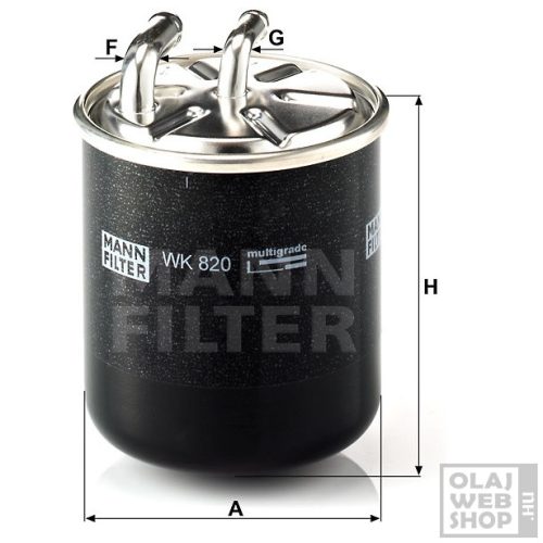 Mann-Filter üzemanyagszűrő WK820