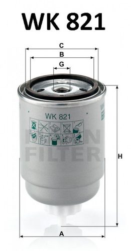 Mann-Filter üzemanyagszűrő WK821