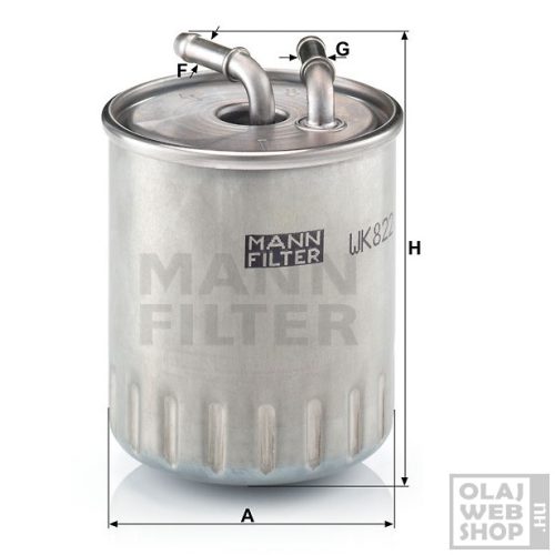 Mann-Filter üzemanyagszűrő WK822/3