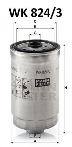 Mann-Filter üzemanyagszűrő WK824/3