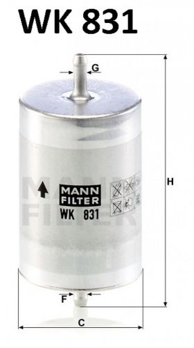 Mann-Filter üzemanyagszűrő WK831