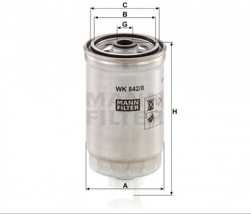 Mann-Filter üzemanyagszűrő WK842/8