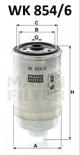 Mann-Filter üzemanyagszűrő WK854/6