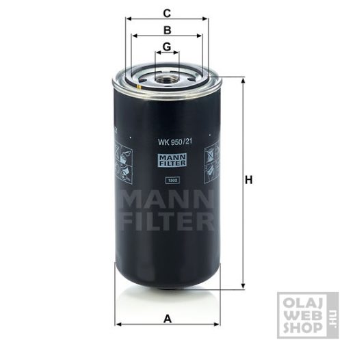 Mann-Filter üzemanyagszűrő WK950/21